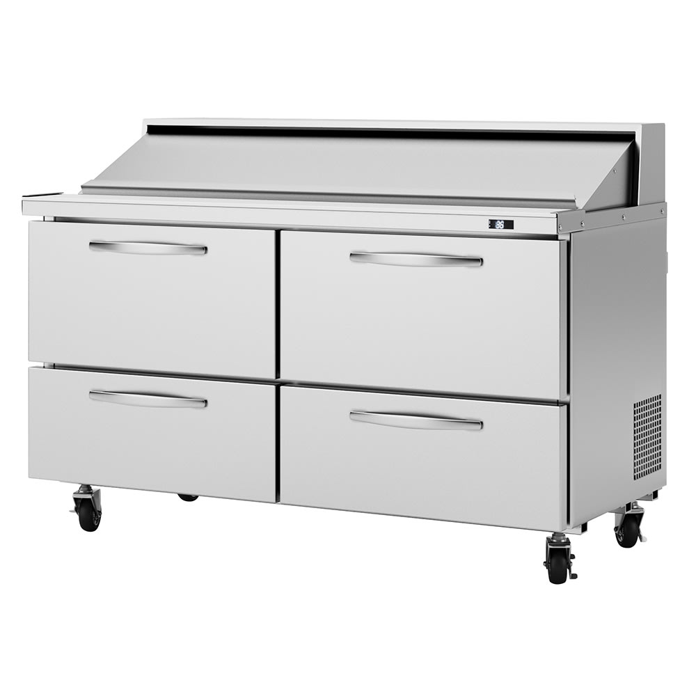 083-PST60D4N 60 1/4" PRO Series Sandwich/Salad Prep Table w/ Refrigerated Base, 115v
