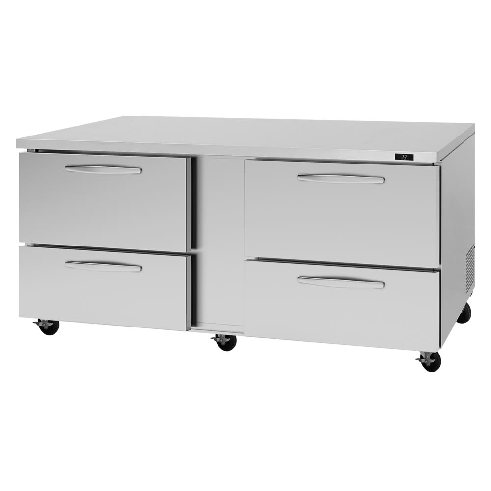083-PUR72D4N 72 5/8" W Undercounter Refrigerator w/ (2) Sections & (4) Drawers, 115v