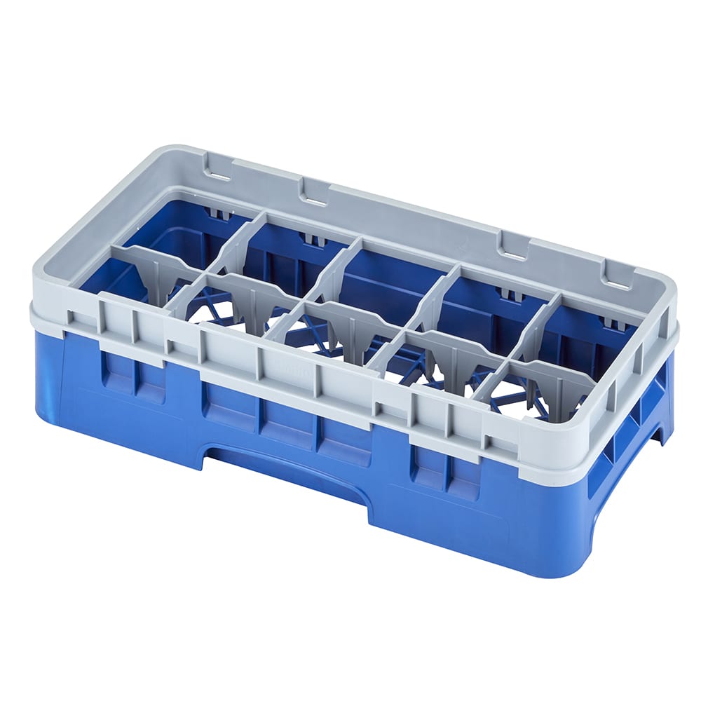 144-10HS318186 Camrack Glass Rack with Extender - 10 Compartments, Navy Blue