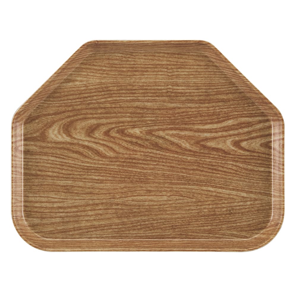 144-1520TR307 Fiberglass Camtray® Cafeteria Tray - 19 1/2"L x 14 1/2"W, Light Elm