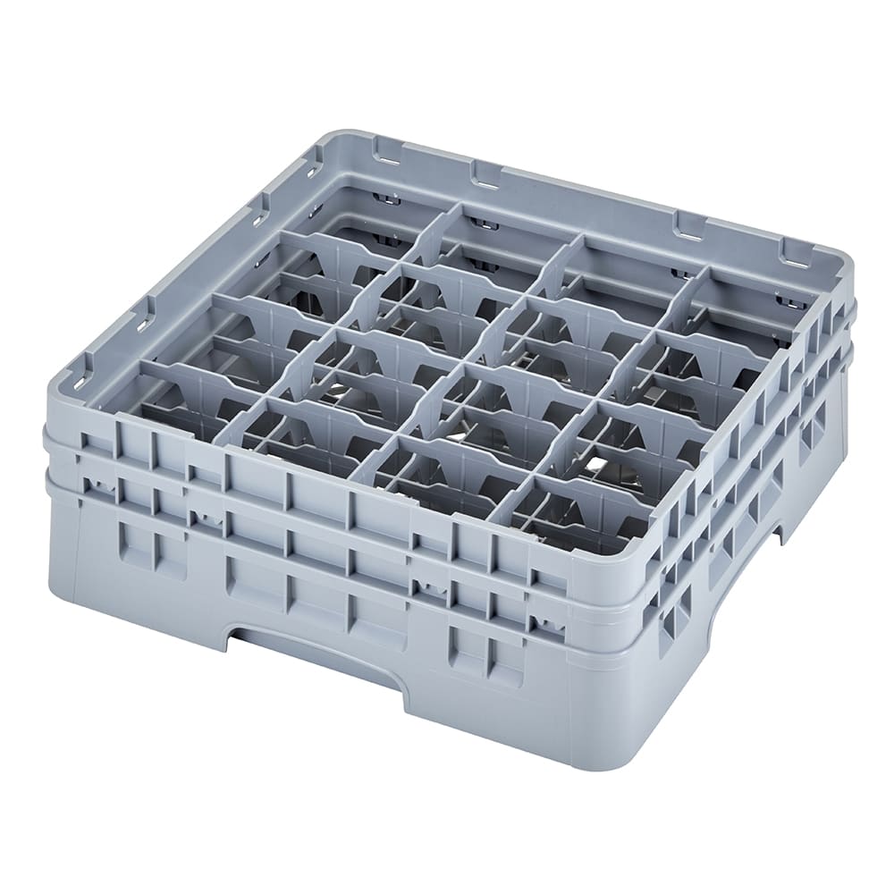 144-16C578151 Camrack® Cup Rack w/ (16) Compartments - (2) Gray Extender, Soft Gray