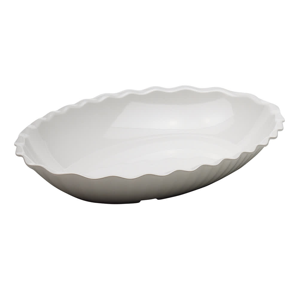 144-DP15148 3 2/5 qt Oval Deli Platter - 11 5/16 x 15 3/16" White
