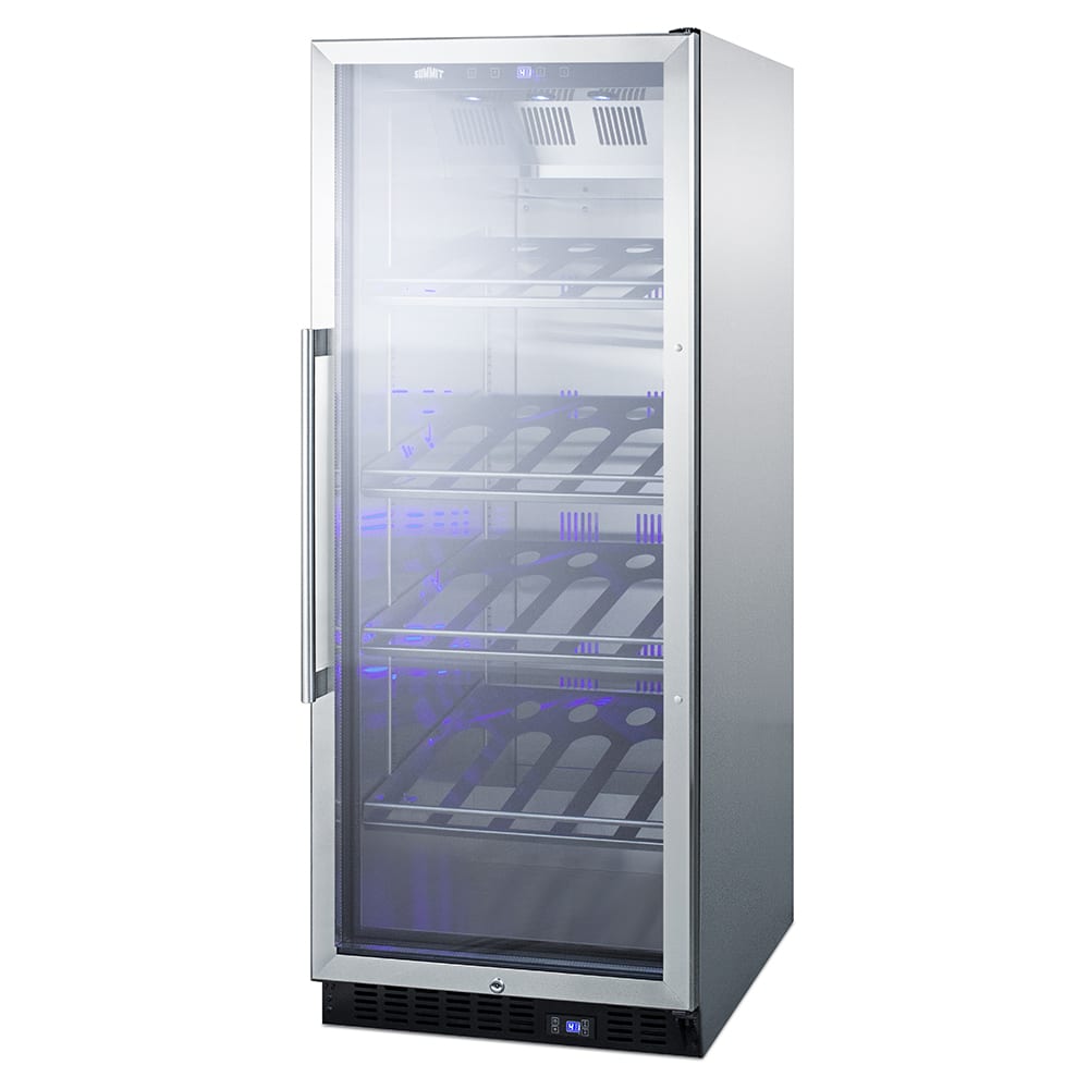 Summit SCR1156CHCSS 24" One Section Wine Cooler w/ (1) Zone - 25 Bottle Capacity, 115v