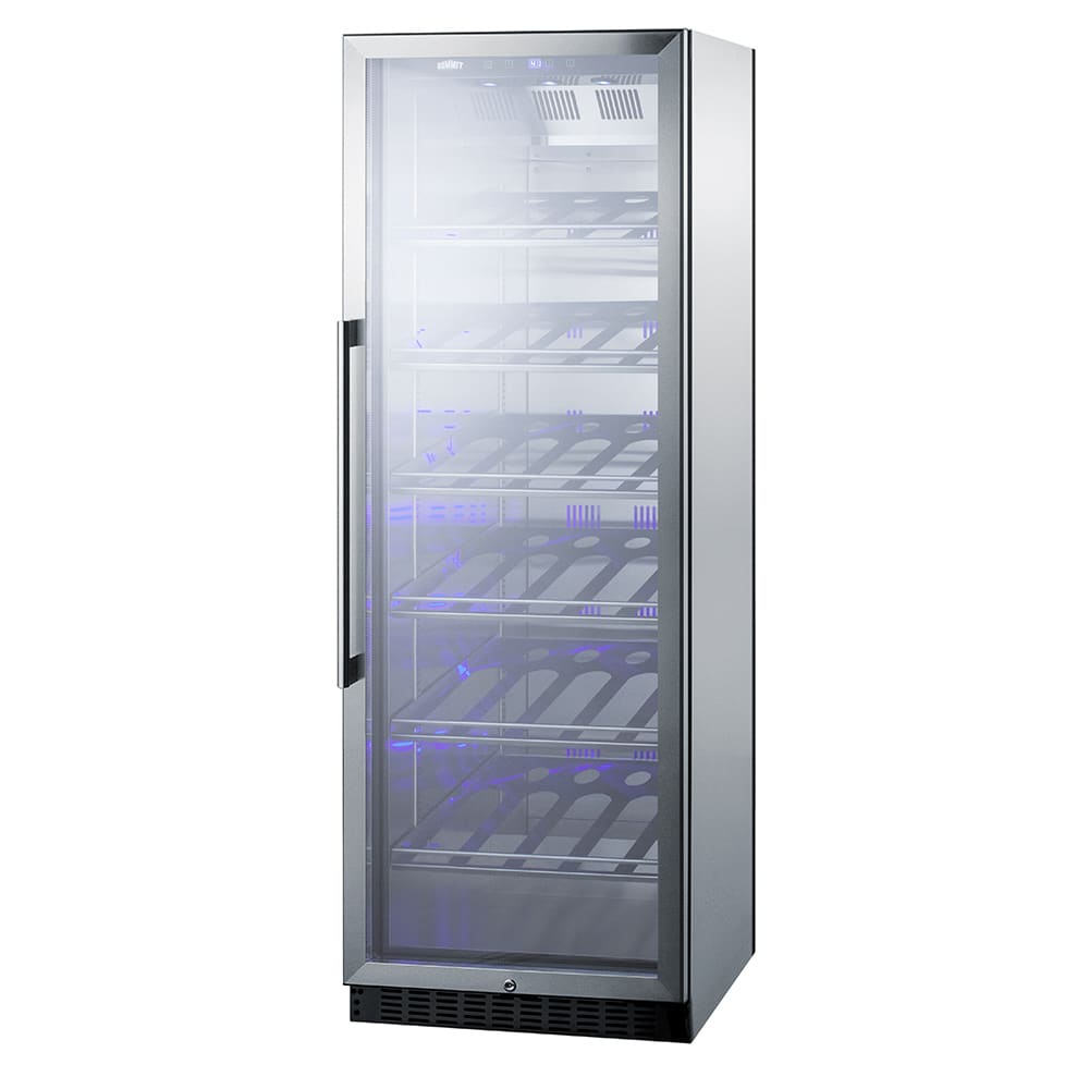 Summit SCR1401CHCSS 24" One Section Wine Cooler w/ (1) Zone - 35 Bottle Capacity, 115v