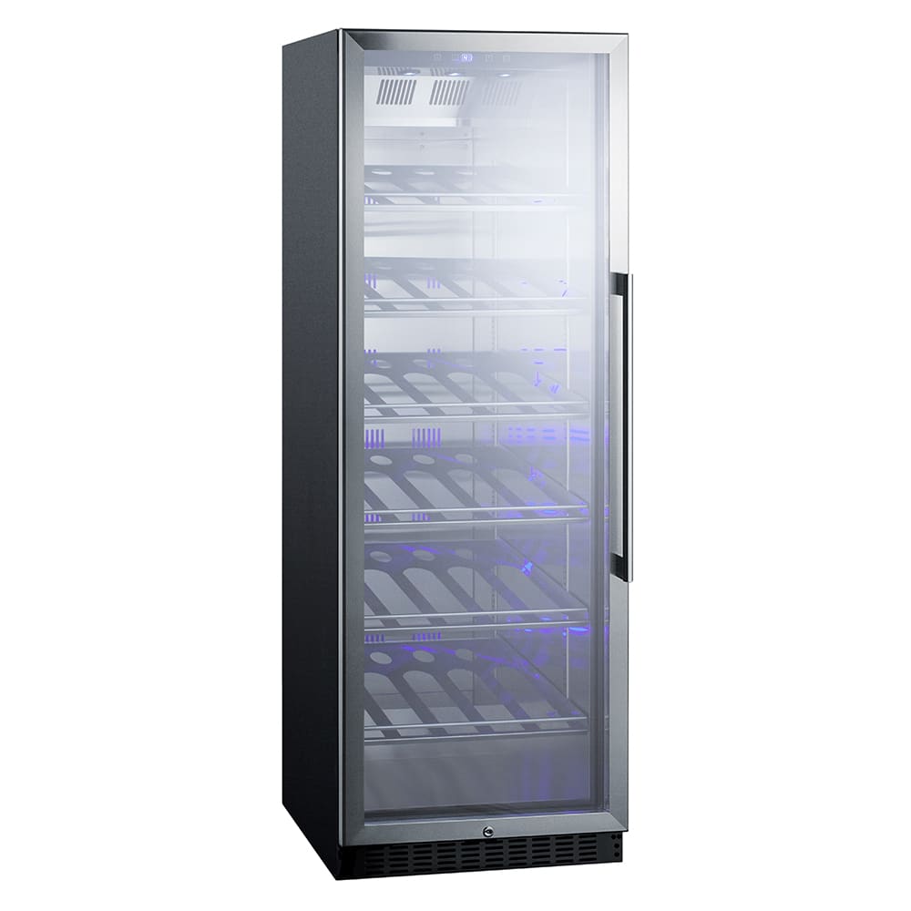 Summit SCR1401LHCH 24" One Section Wine Cooler w/ (1) Zone - 35 Bottle Capacity, 115v