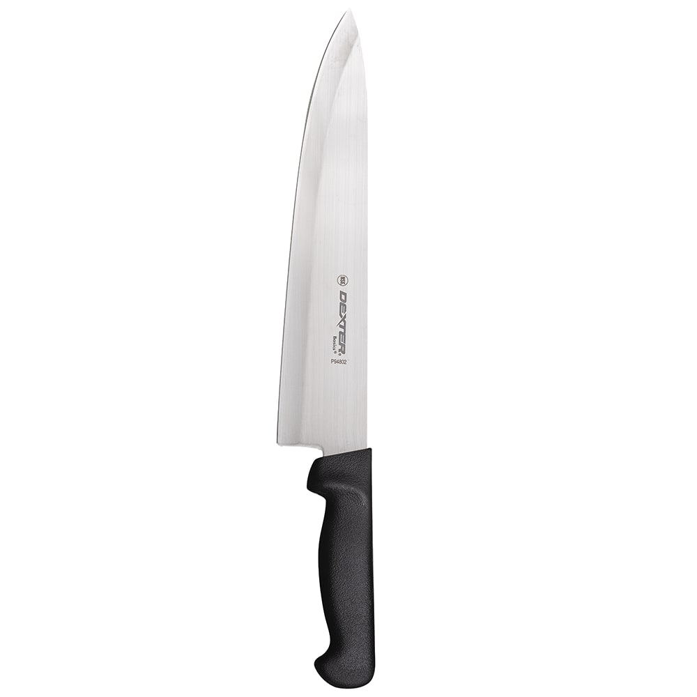 Dexter Russell P94802B 10" Chef's Knife w/ Polypropylene Black Handle, Carbon Steel