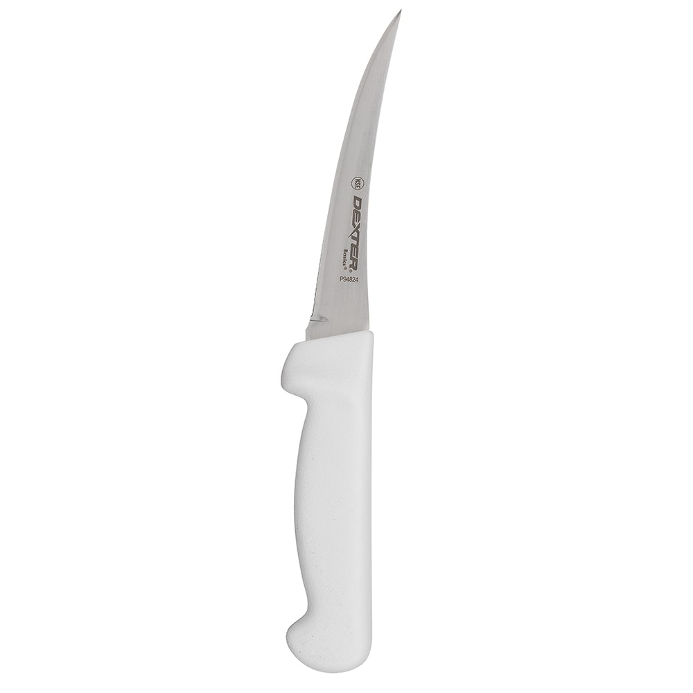 135-31619 5" Boning Knife w/ Polypropylene White Handle, Carbon Steel