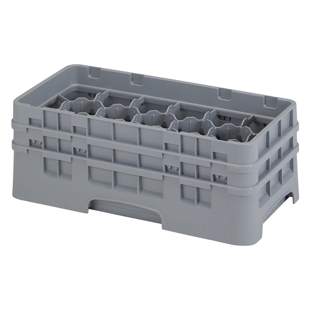 144-17HS434151 Camrack Glass Rack - 2Extenders, 17 Compartment, Soft Gray