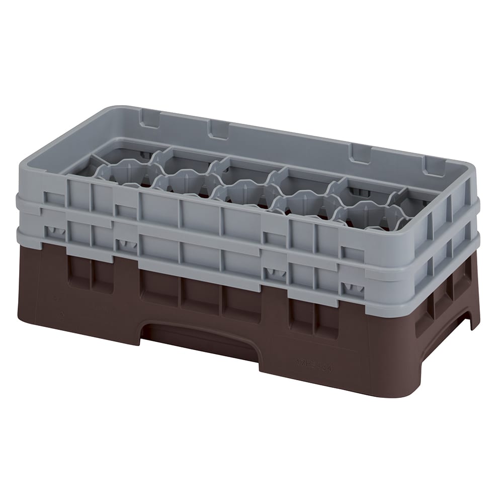 144-17HS434167 Camrack Glass Rack - 2Extenders, 17 Compartment, Brown