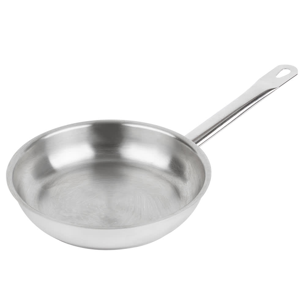 175-3409 9 1/2" Centurion® Stainless Steel Frying Pan w/ Hollow Metal Handle - Induction Rea...