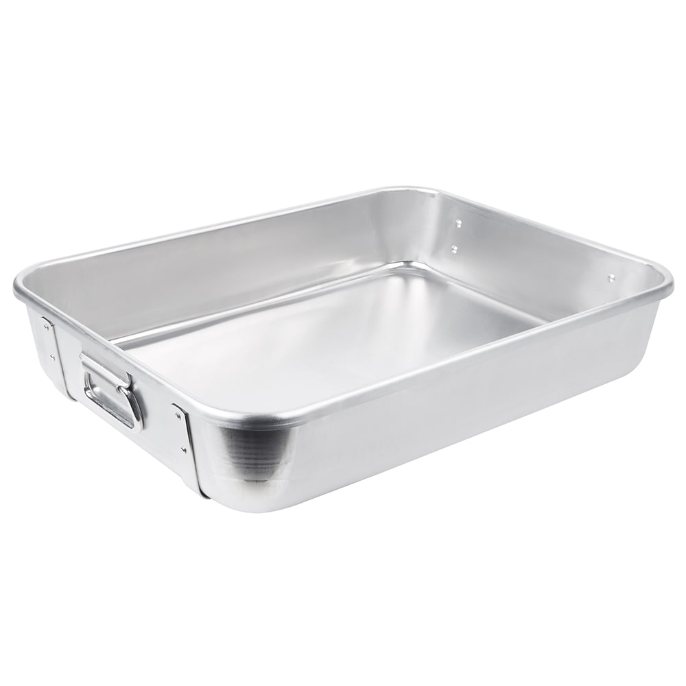 175-68361 29 3/4 qt Roasting Pan Top with Straps - 24x18x4 3/4" Aluminum