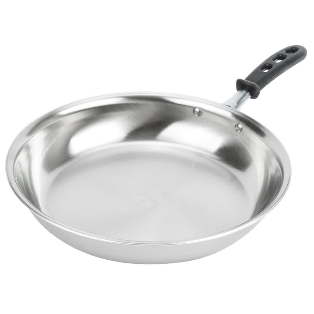 175-69812 12" Tribute® Stainless Steel Frying Pan w/ Vented Silicone Handle