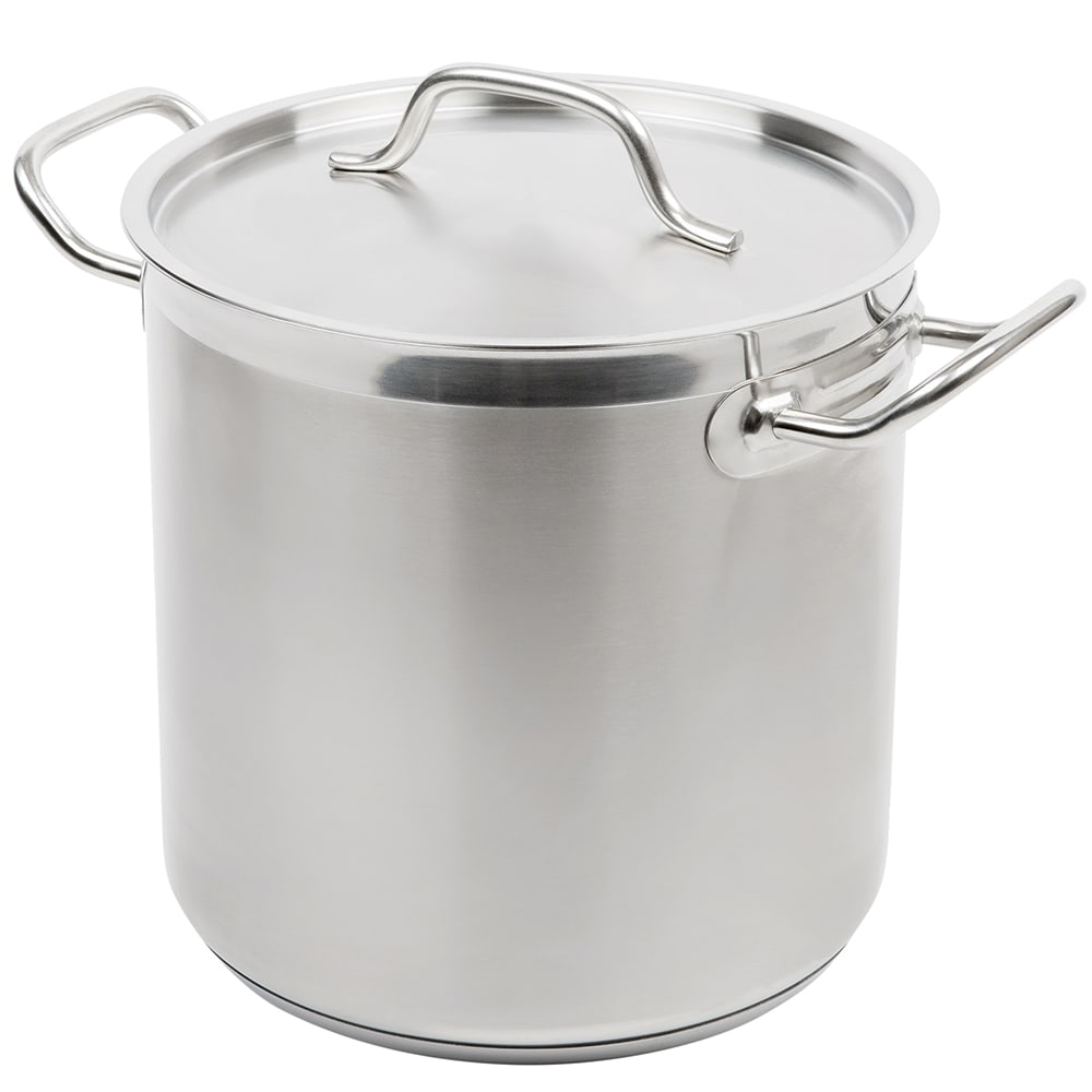 175-3503 11 qt Optio™ Stainless Steel Stock Pot w/ Cover - Induction Ready