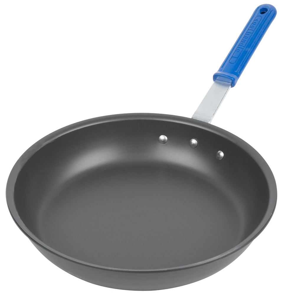 175-H4012 12" Aluminum Frying Pan w/ Solid Silicone Handle