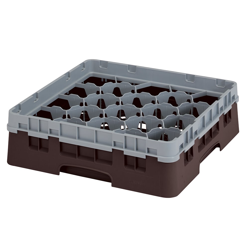 144-20S318167 Camrack® Glass Rack w/ (20) Compartment - (1) Gray Extender, Brown