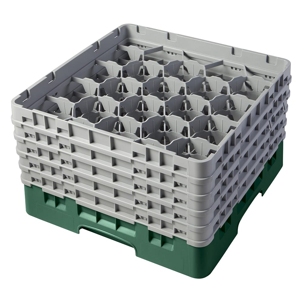 144-20S958119 Camrack® Glass Rack w/ (20) Compartments - (5) Gray Extenders, Sherwood Green