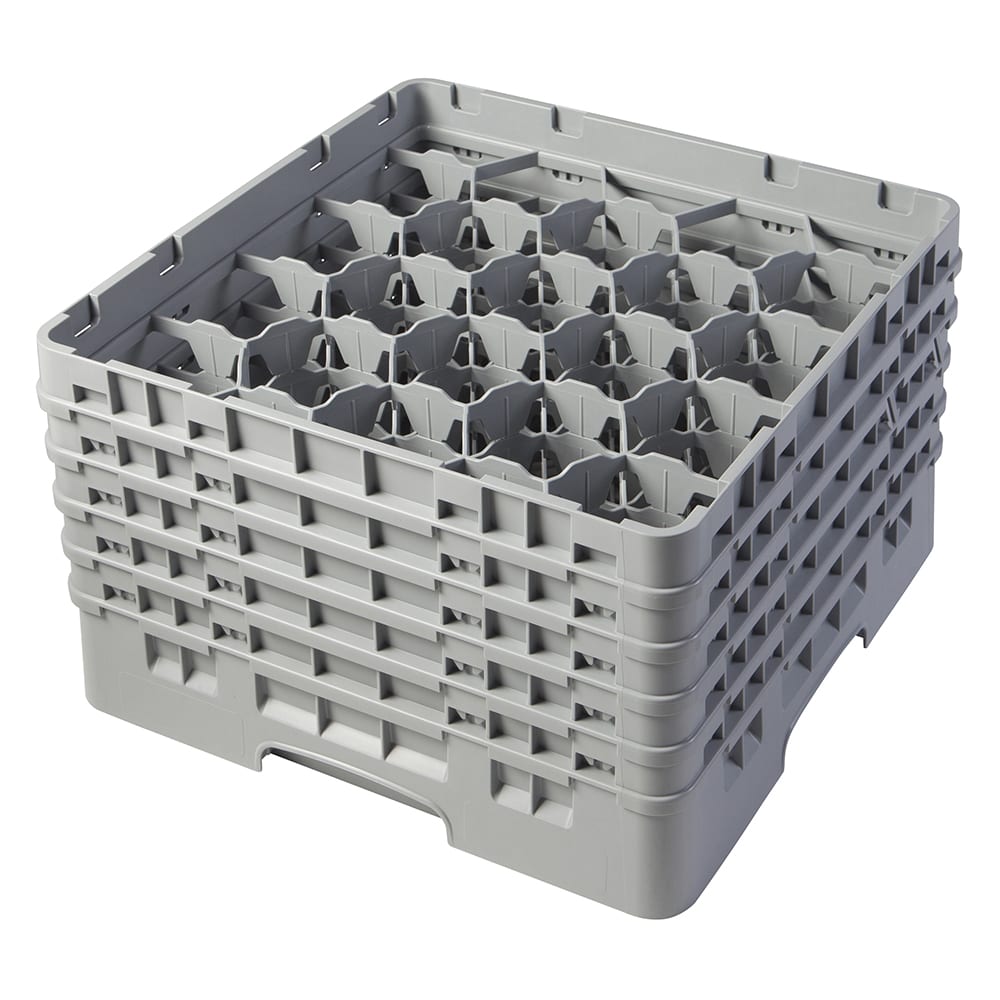 144-20S958151 Camrack® Glass Rack w/ (20) Compartments - (5) Gray Extenders, Soft Gray