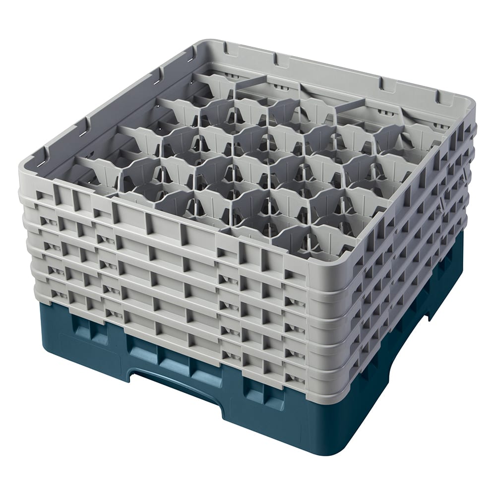 144-20S958414 Camrack® Glass Rack w/ (20) Compartments - (5) Gray Extenders, Teal