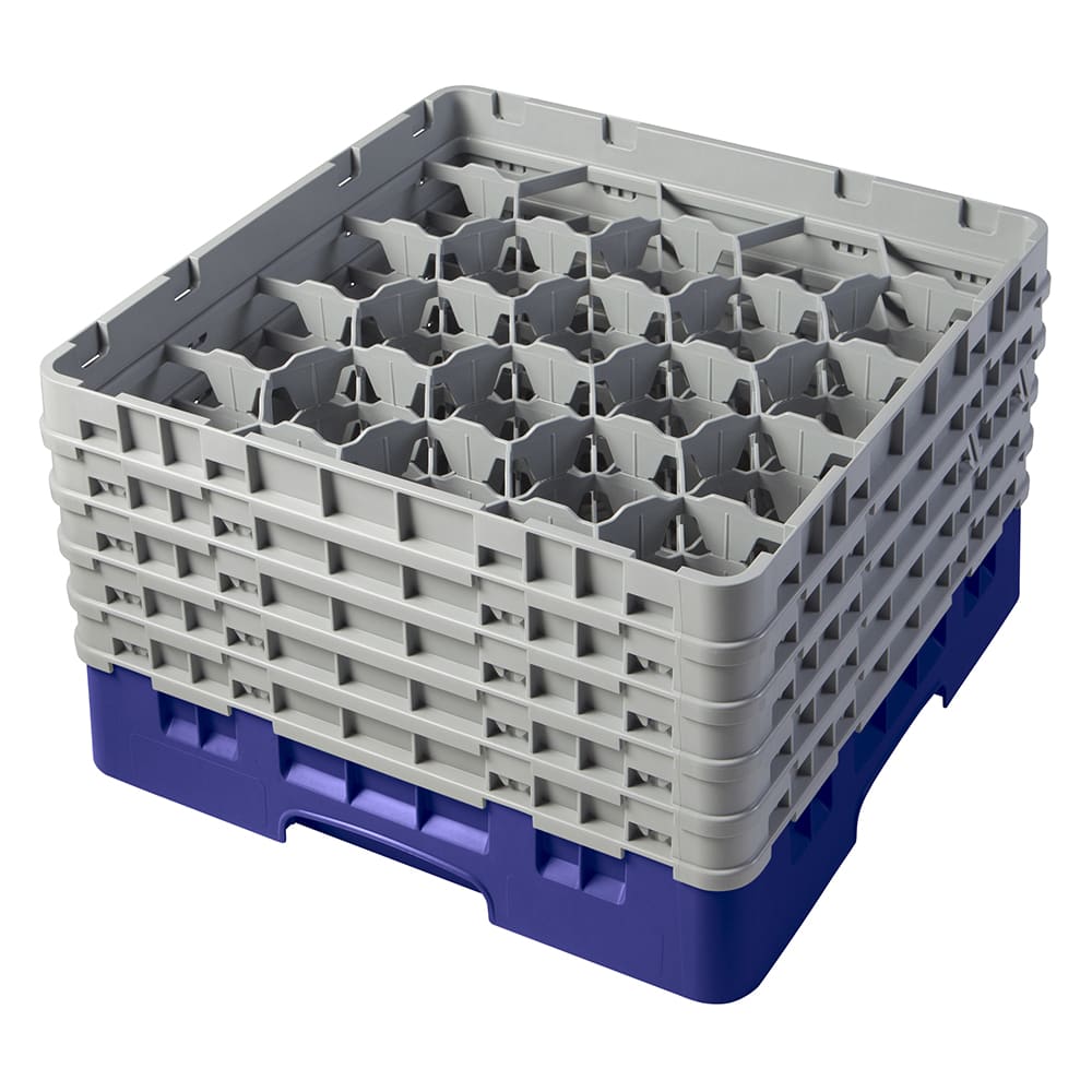 144-20S958186 Camrack® Glass Rack w/ (20) Compartments - (5) Gray Extenders, Navy Blue
