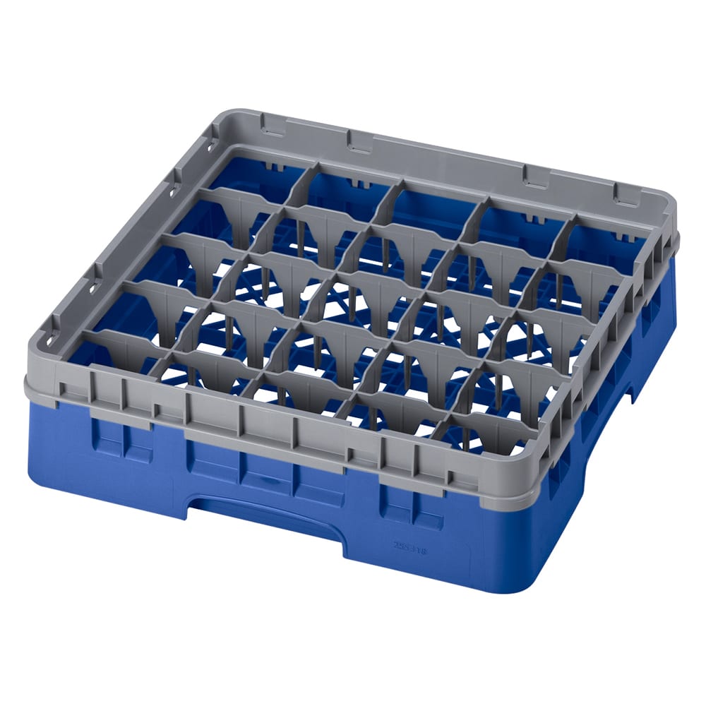 144-25S318168 Camrack® Glass Rack w/ 25 Compartments - 1 Gray Extender, Blue