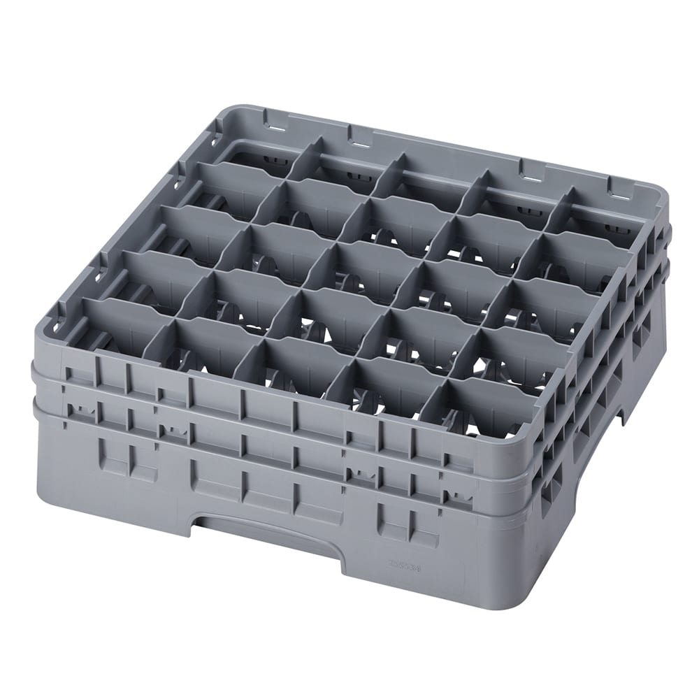 144-25S534151 Camrack® Glass Rack w/ (25) Compartments - (2) Gray Extenders, Soft Gray