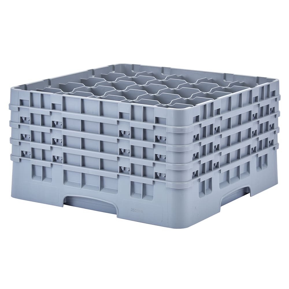 144-25S900151 Camrack® Glass Rack w/ (25) Compartments - (4) Extenders, Soft Gray