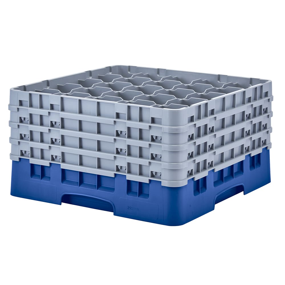 144-25S900168 Camrack® Glass Rack w/ (25) Compartments - (4) Extenders, Blue