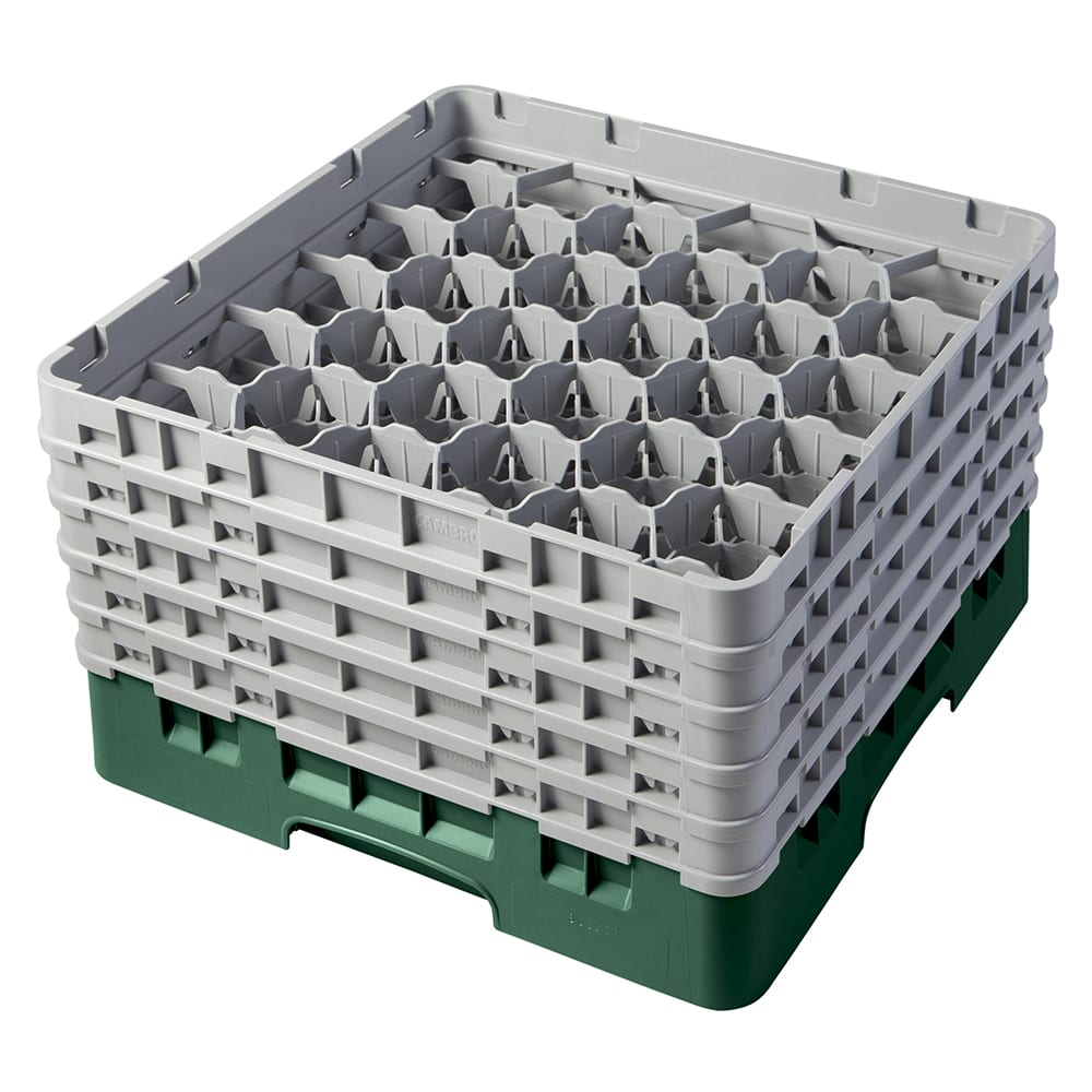 144-30S958119 Camrack® Glass Rack w/ (30) Compartments - (5) Gray Extenders, Sherwood Green