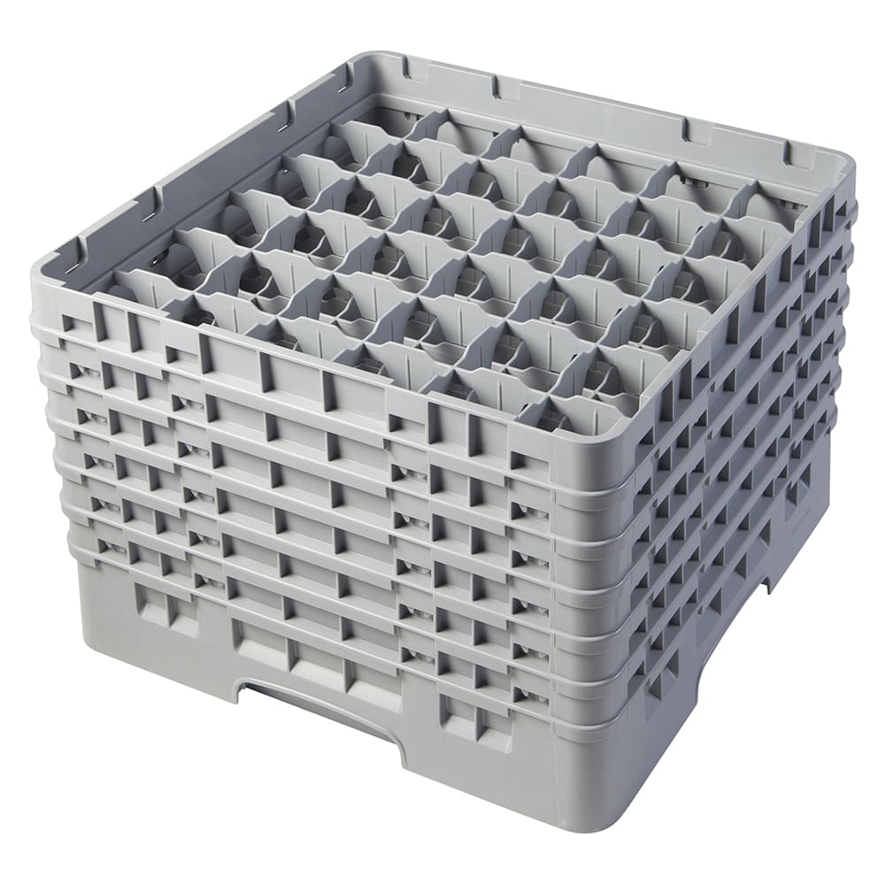 144-36S1114151 Camrack® Glass Rack w/ (36) Compartments - (6) Gray Extenders, Soft Gray