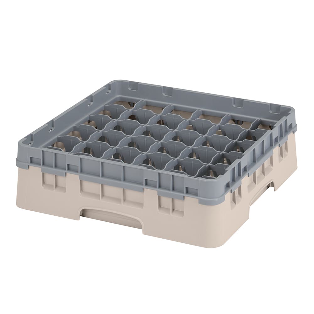 144-36S318184 Camrack® Glass Rack w/ (36) Compartments - (1) Gray Extender, Beige