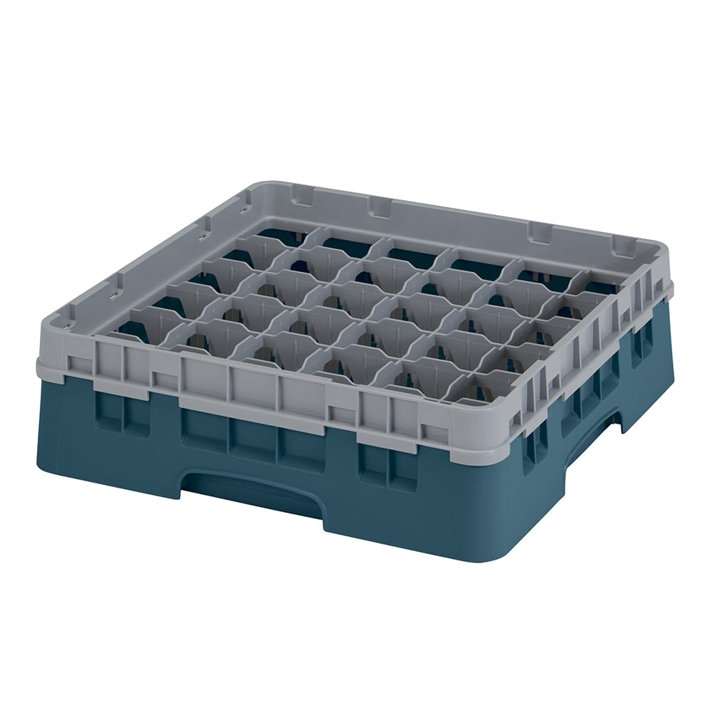 144-36S318414 Camrack® Glass Rack w/ 36 Compartments - 1 Gray Extender, Teal