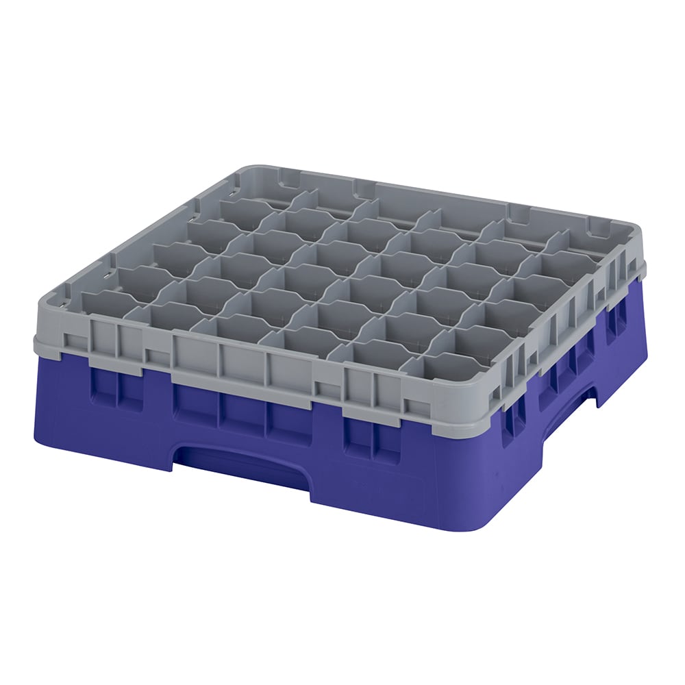 144-36S418186 Camrack® Glass Rack w/ 36 Compartments - 1 Gray Extender, Navy Blue