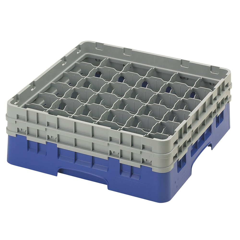 144-36S434168 Camrack® Glass Rack w/ (36) Compartments - (2) Gray Extenders, Blue