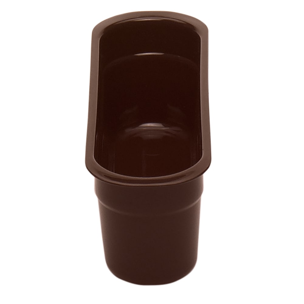 144-415CBP131 1 Compartment Cutlery Bin - Plastic, Dark Brown