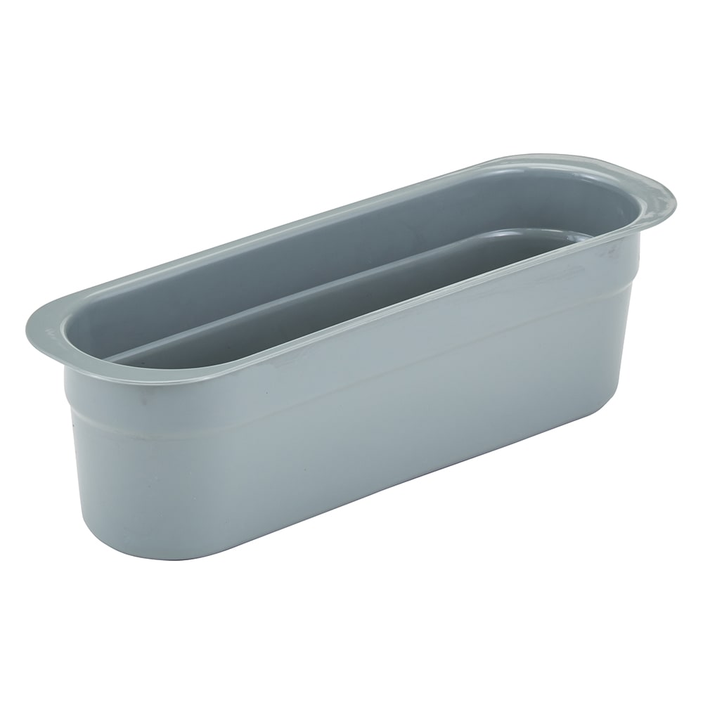 144-415CBP180 1 Compartment Cutlery Bin - Plastic, Light Gray