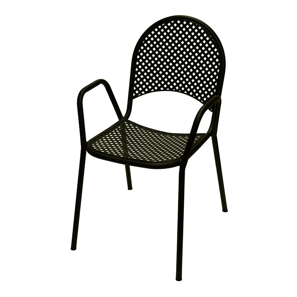336-90B Indoor/Outdoor Armchair - Metal, Black