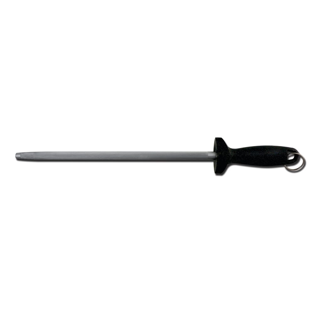 135-30505 12" Sharpening Steel w/ Black Plastic Handle, Carbon Steel