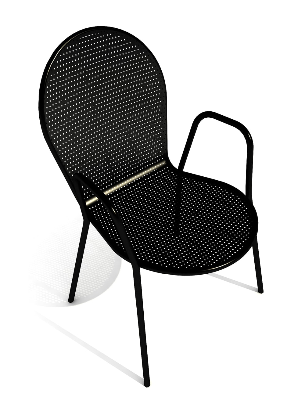 336-93 Indoor/Outdoor Armchair - Metal, Black