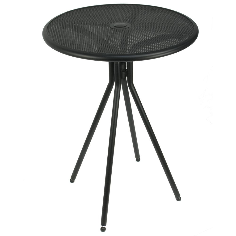 336-ABB30 30" Round Outdoor Bar Table - Aluminum, Black
