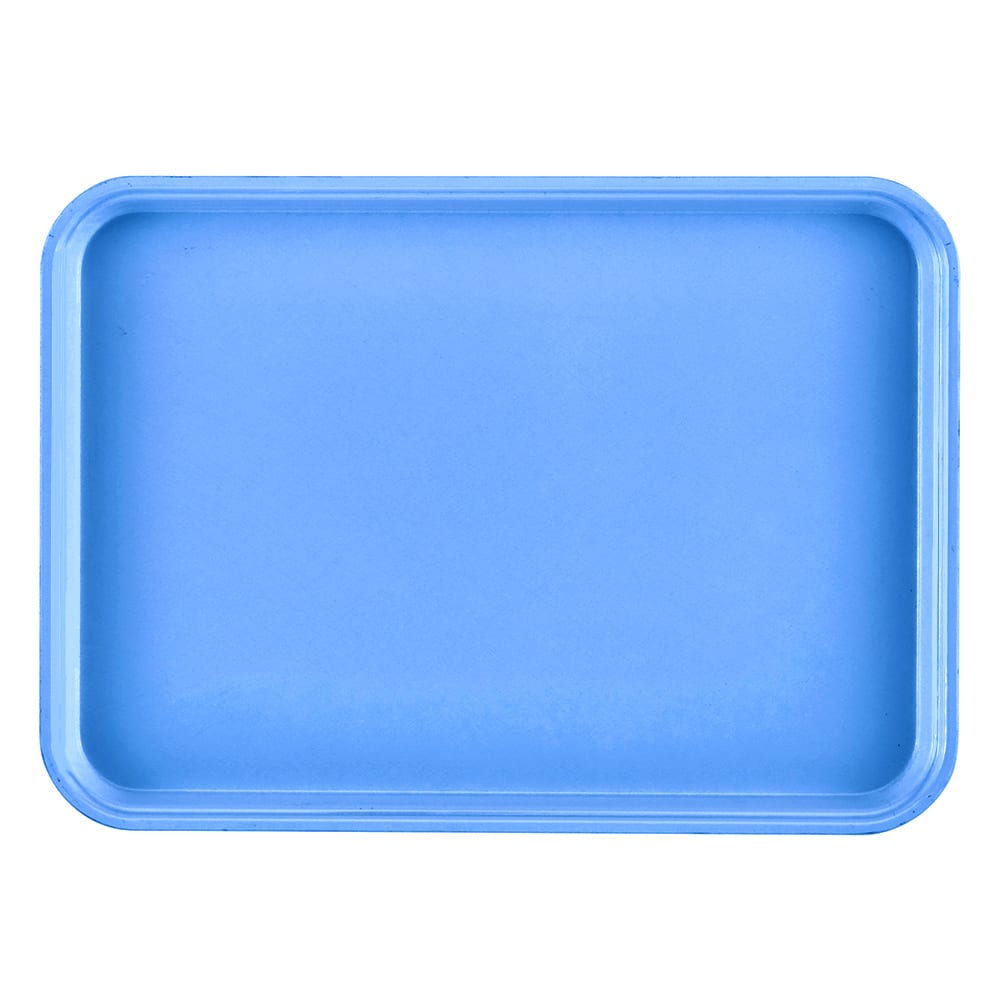 144-1318MT142 Rectangular Market Display Tray - 12 5/8" x 17 3/4" x 11/16", Blue