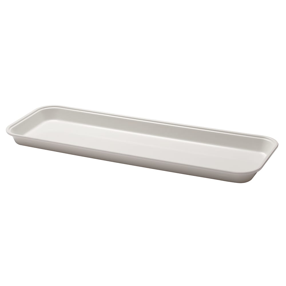 144-8262MT148 Rectangular Market Display Pan - 8 3/8" x 25 1/2" x 2", White