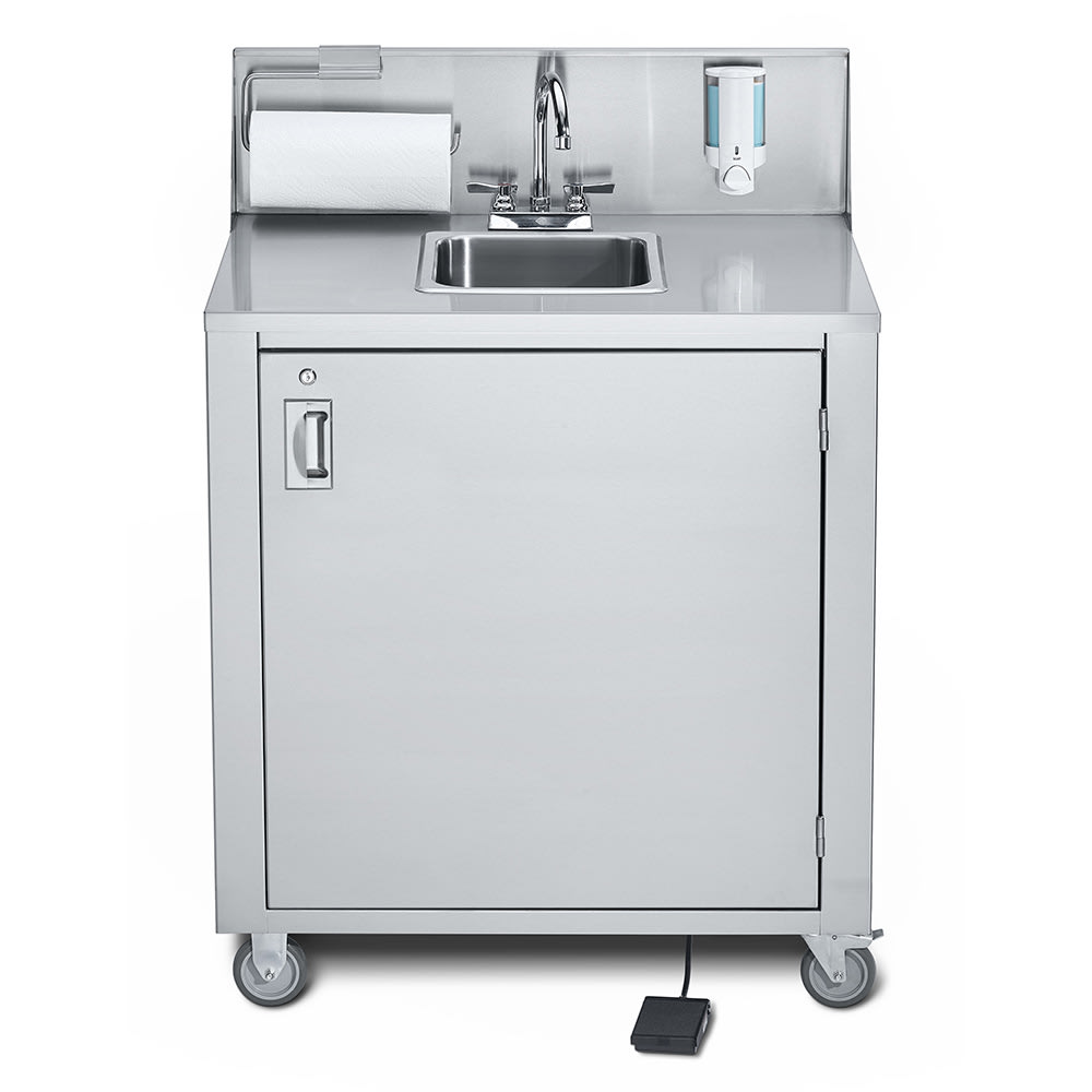 828-CVPHS1 38 1/3"H Portable Touchless Sink w/ 6"D Bowl, Hot Water