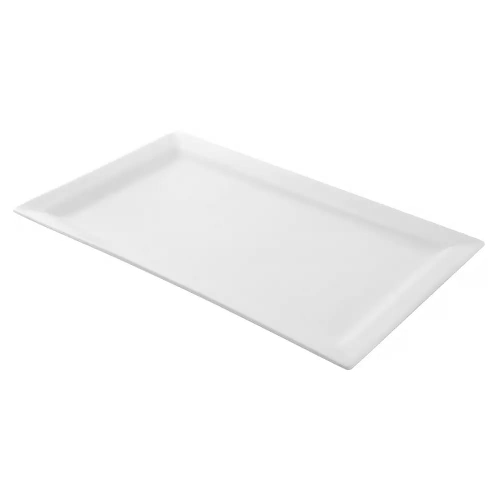861-WTR1711REC 17 3/4" x 10 5/8" Rectangular Whittier Platter - Porcelain, White