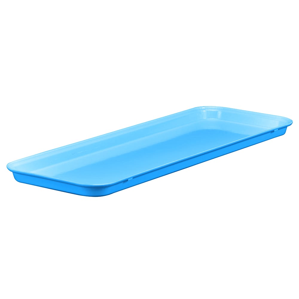 144-826MT142 Rectangular Market Display Tray - 8 1/4" x 25 1/2" x 3/4", Blue