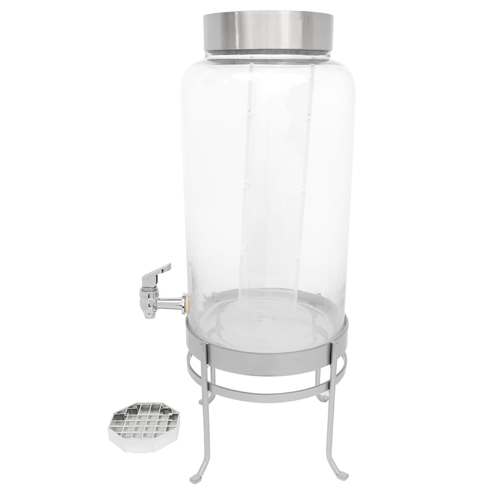 Cal-Mil 1112-3 Square 3 Gallon Glass Beverage Dispenser