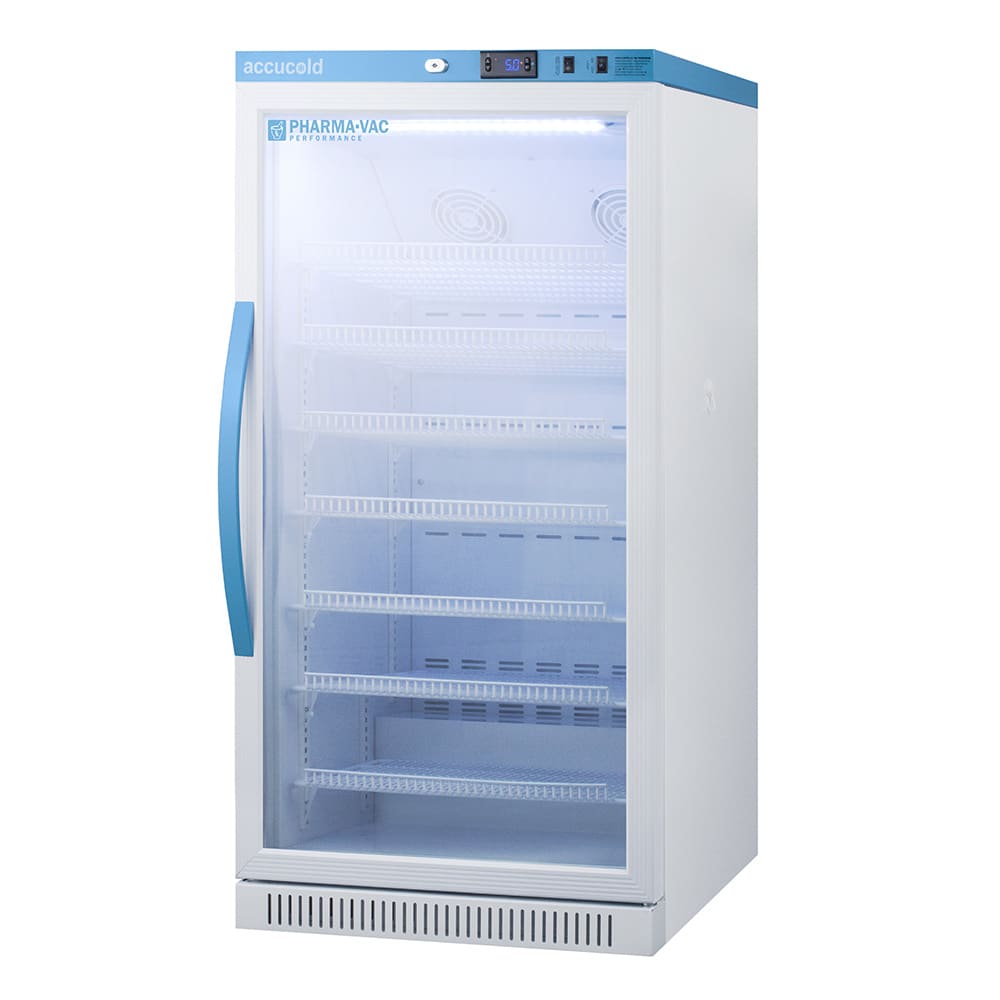 162-ARG8PV 8 cu ft Reach In Pharma-Vac Medical Refrigerator w/ Glass Door - Temperature Alarm, 11...