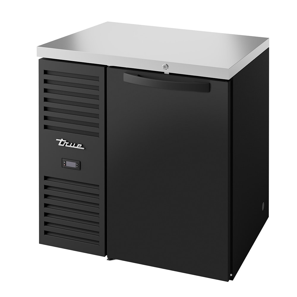 598-TBR32RISZ1LBS1 32" Bar Refrigerator - 1 Swinging Solid Door, Black, 115v