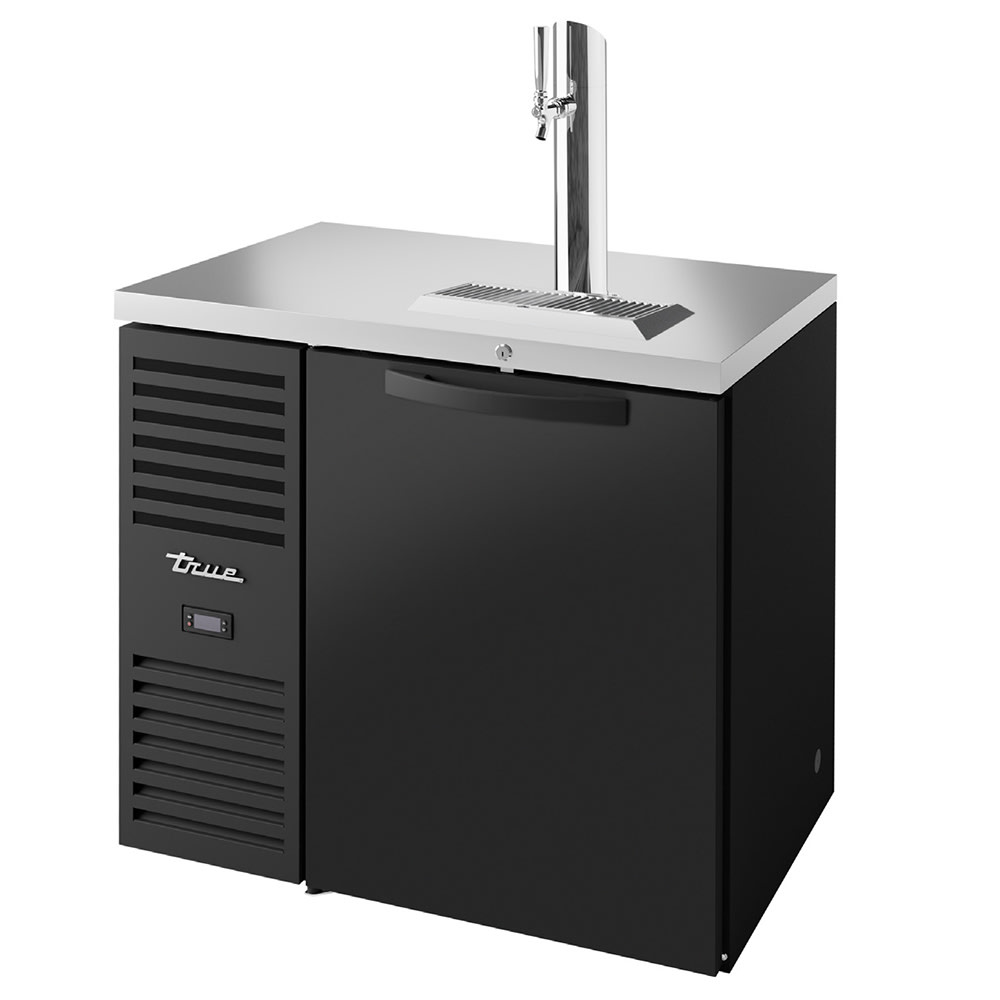 598-TDR36RISZ1LBS1 36" Kegerator Beer Dispenser w/ (1) Keg Capacity - (1) Column, Black, 120...