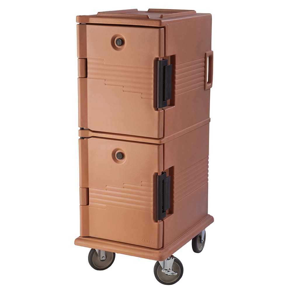 144-UPC800SP157 Ultra Camcart® Insulated Food Carrier w/ (12) Pan Capacity, Coffee Beige
