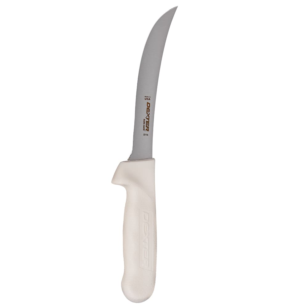 Dexter Russell S116-6 SANI-SAFE® 6" Boning Knife w/ Polypropylene White Handle, Carbon Steel